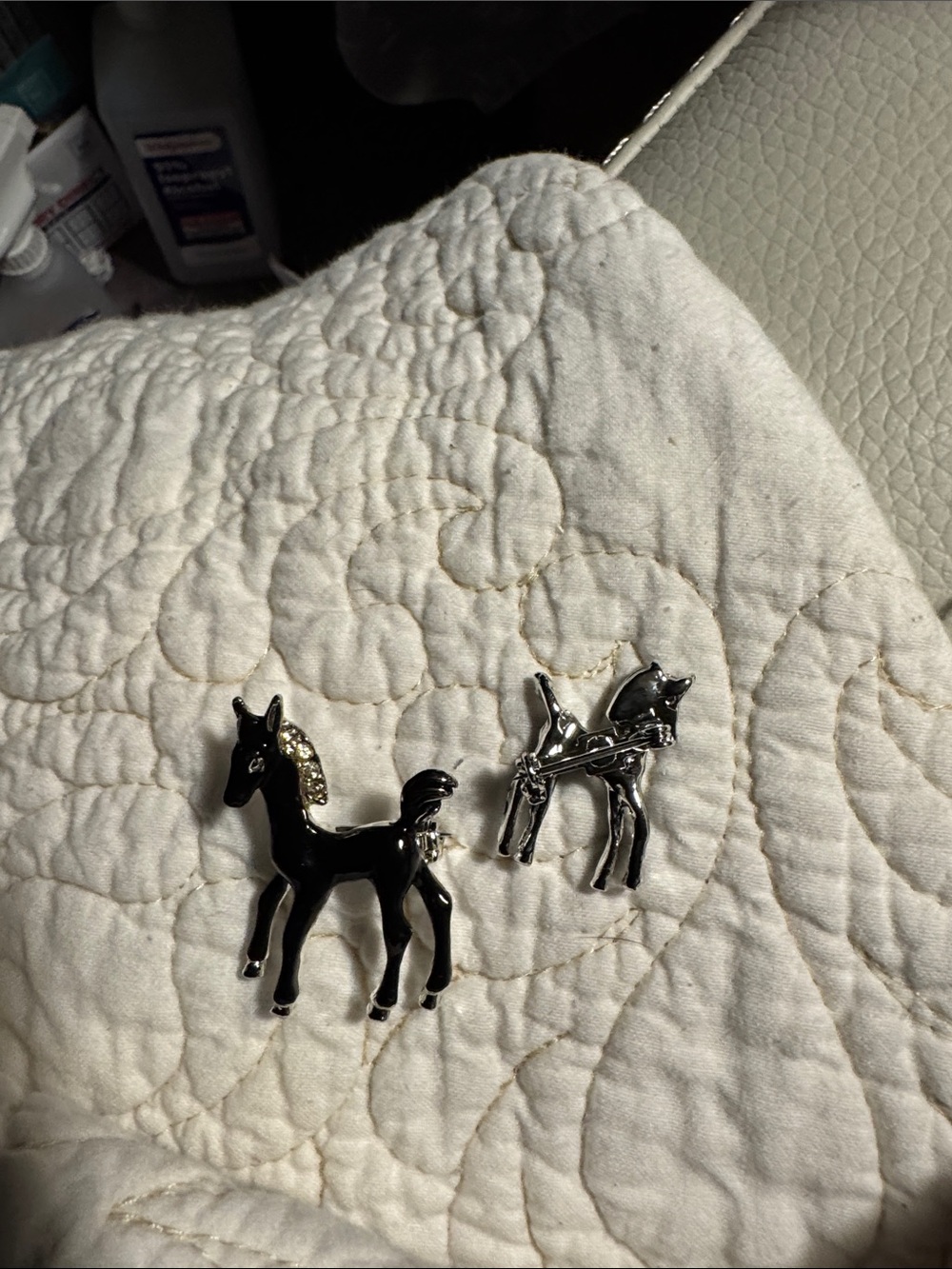 Black Horse Brooch Pin - Sparkle Mane Accessory Vintage 1960’s